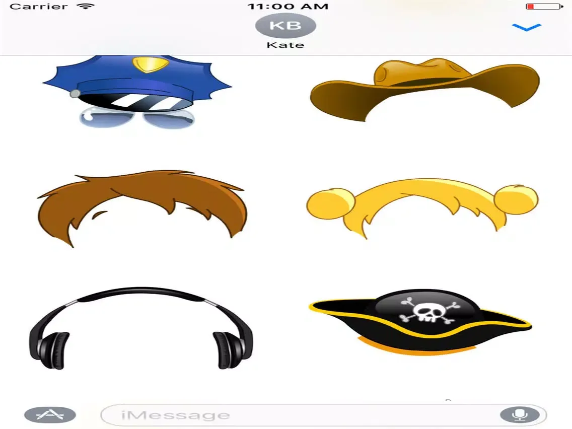 Capturas de pantalla de Cool Hat Stickers for iMessage iPad 