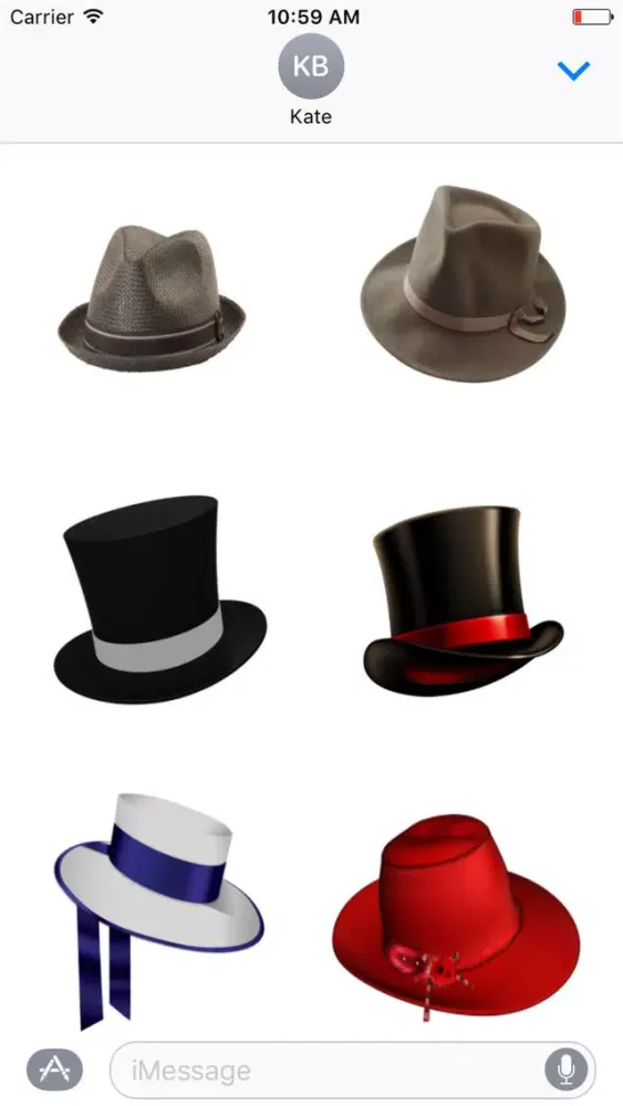 Capturas de pantalla de Cool Hat Stickers for iMessage