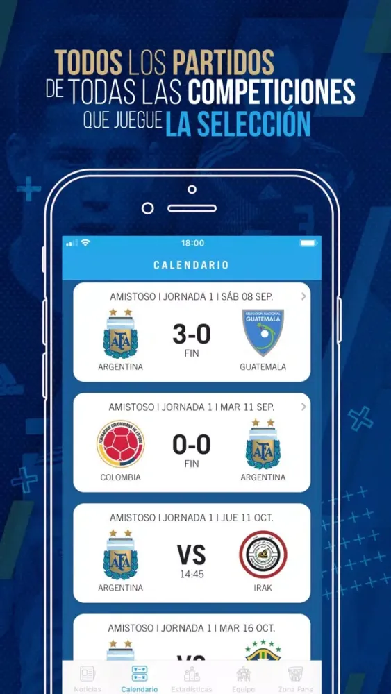 Ảnh chụp màn hình của AFA Selección