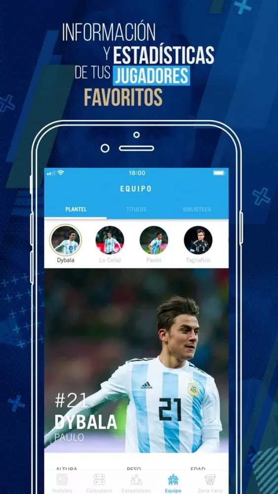 Ảnh chụp màn hình của AFA Selección