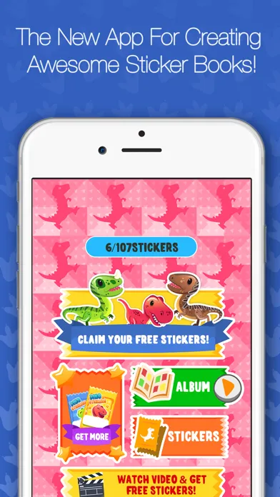 Dino Album Stickers Factory Game Screenshots