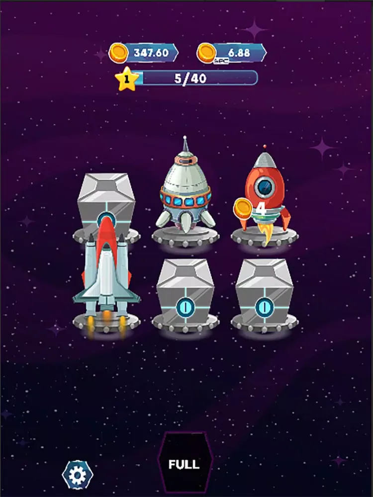 ภาพหน้าจอของ Merge Spaceships Galaxy Game iPad 