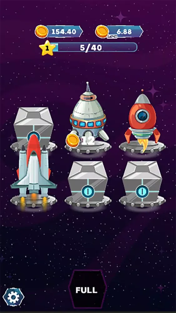 ภาพหน้าจอของ Merge Spaceships Galaxy Game