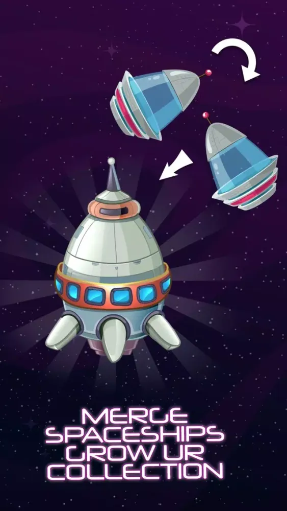 ภาพหน้าจอของ Merge Spaceships Galaxy Game