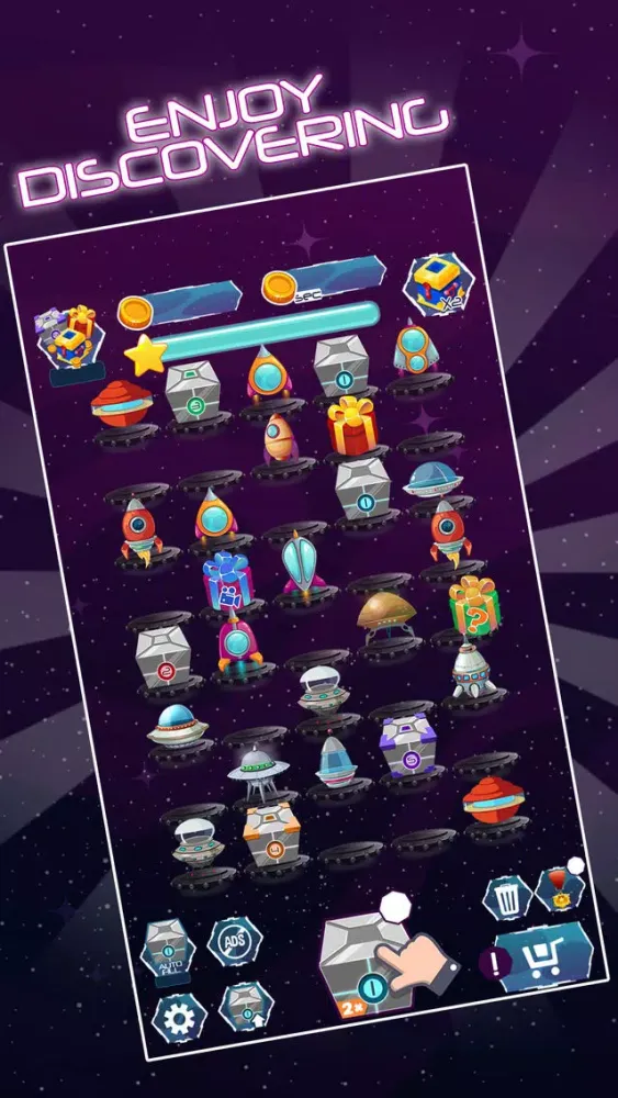 ภาพหน้าจอของ Merge Spaceships Galaxy Game