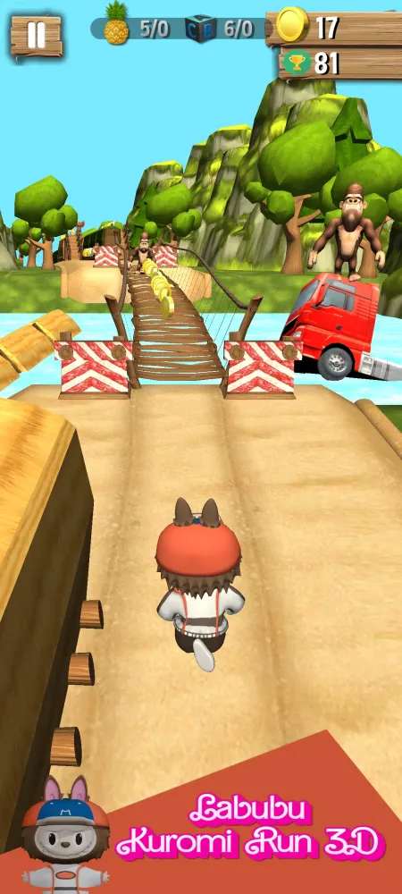 Capturas de tela do Labubu Kuromi Run