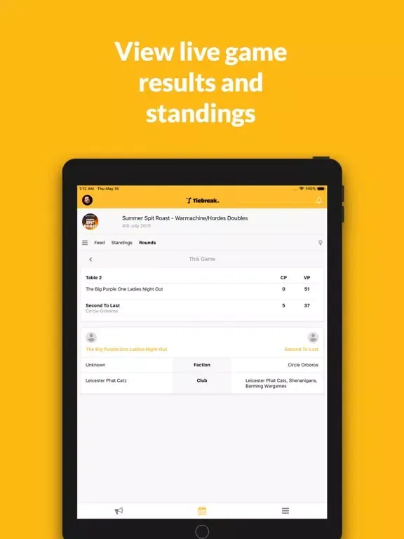 Ảnh chụp màn hình của Tiebreak iPad 