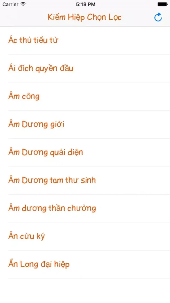 Tieu thuyet - Kiếm Hiệp Chọn Lọc سکرین شاٹس