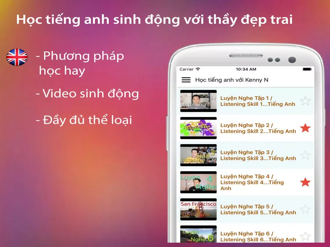 Hoc Tieng Anh Qua Video Voi Kenny N iPad 應用截圖