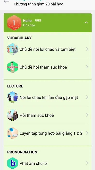 Capturas de tela do Tiếng Anh 123