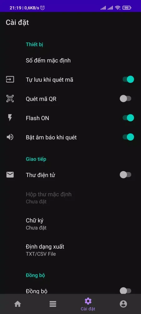 Tangkapan skrin Ecount