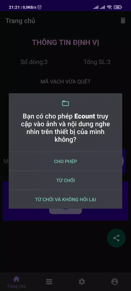Tangkapan skrin Ecount