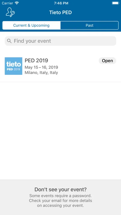 Ảnh chụp màn hình của Tieto  PED 2019 Event