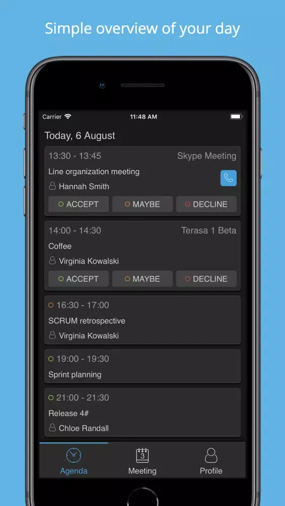 Screenshot di Tieto My Meetings