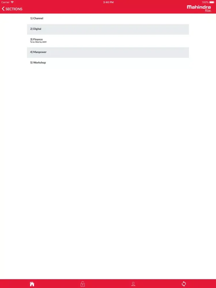 Capturas de tela do Launch Homologation iPad 