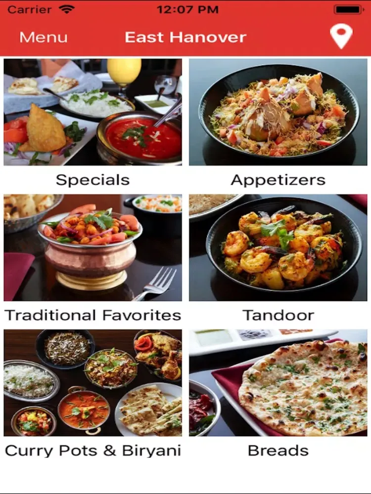 Capturas de tela do Tiffin Indian Cuisine iPad 