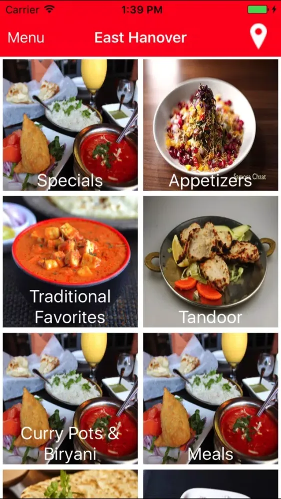Capturas de tela do Tiffin Indian Cuisine