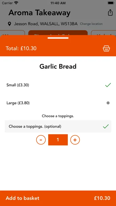 Captures d'écran de Aroma Takeaway