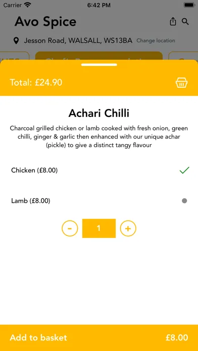 Ảnh chụp màn hình của Avo Spice
