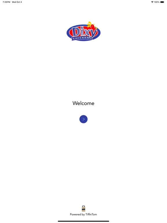 Tangkapan skrin Dixy Chicken Walsall. iPad 