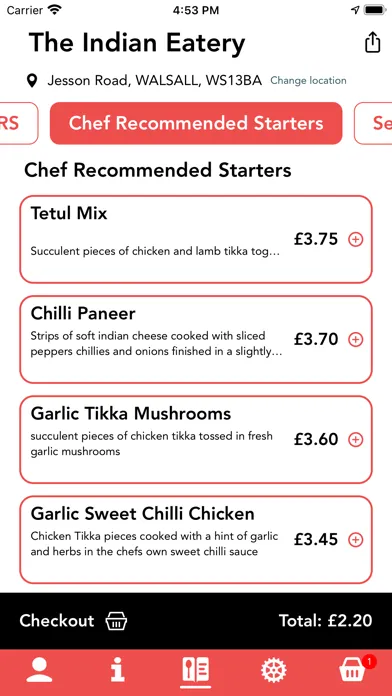 The Indian Eatery سکرین شاٹس