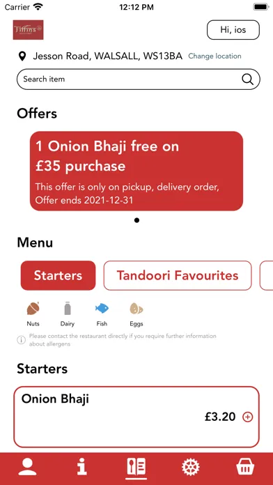 Tiffins Indian Takeaway 스크린샷