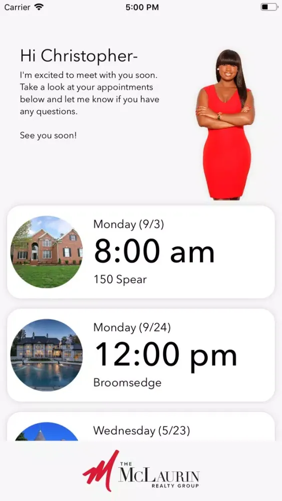 Captures d'écran de MRG App
