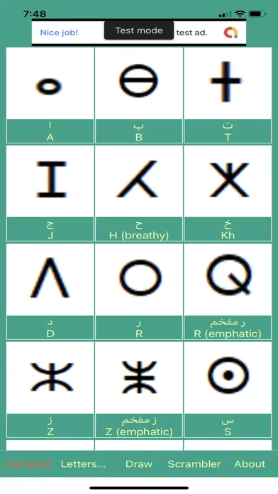 Capturas de tela do Learn Tifinagh! تعلم التيفيناغ