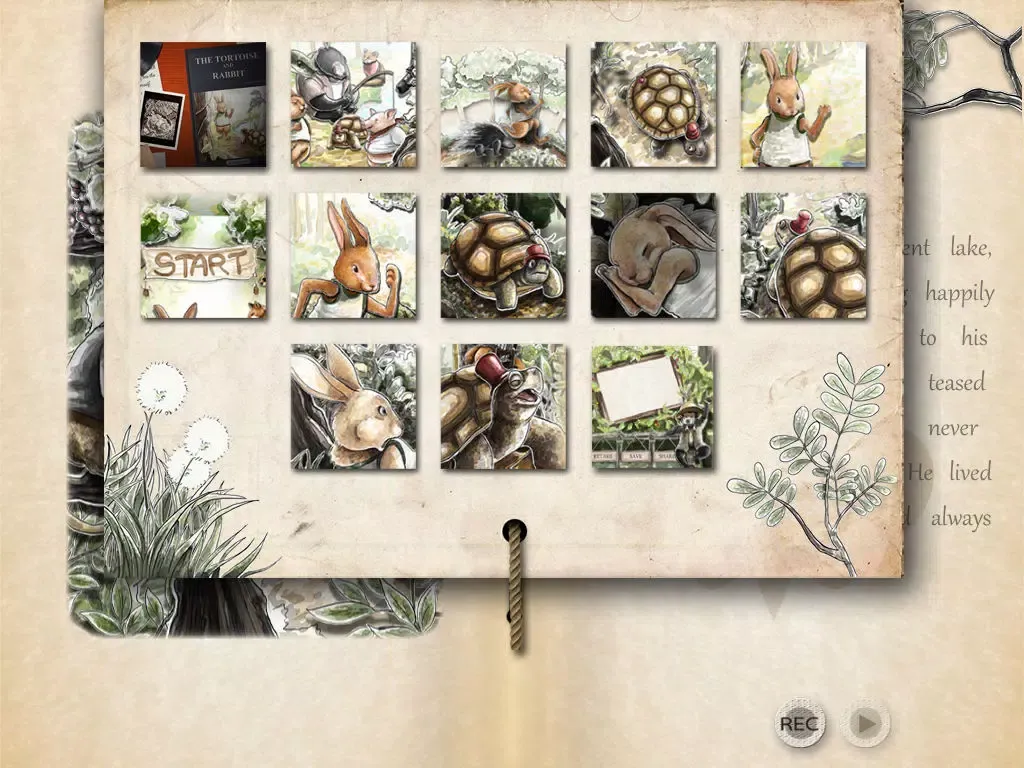 ภาพหน้าจอของ The Tortoise and The Rabbit. iPad 