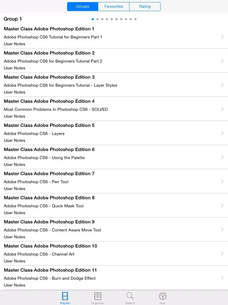 Master Class Adobe Photoshop Edition iPad  سکرین شاٹس