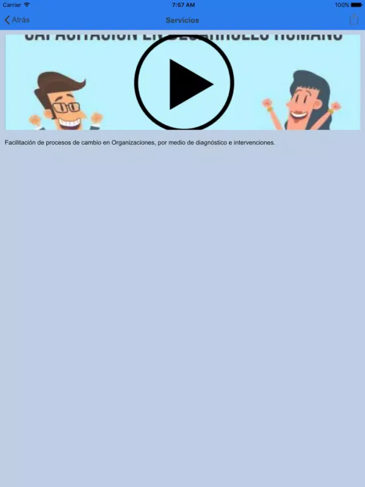 Screenshot di Desarrollo Organizacional RR iPad