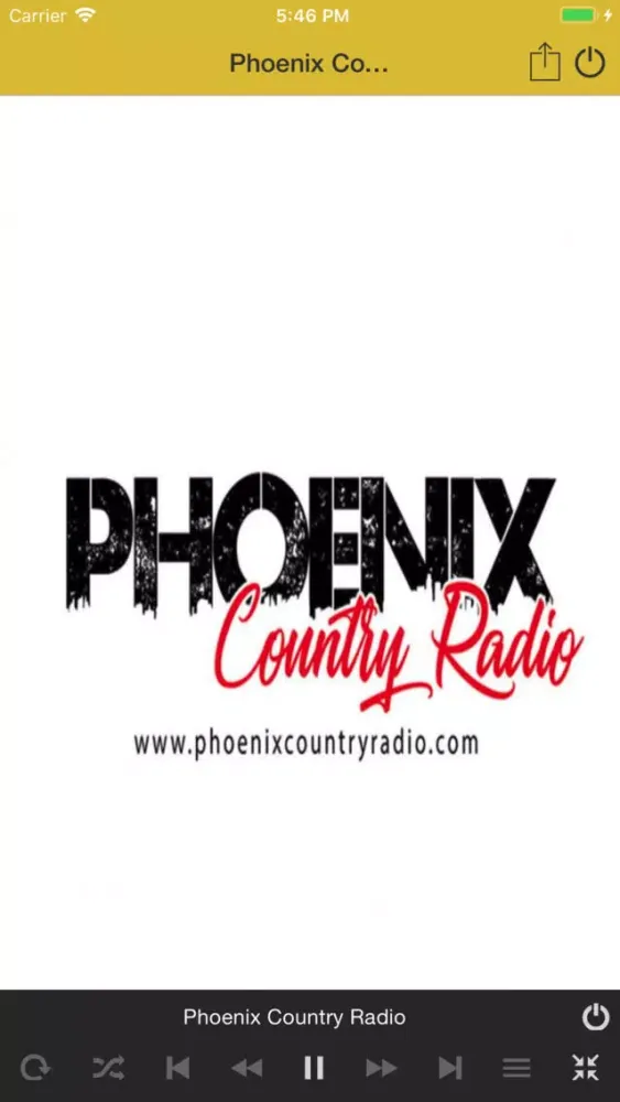 Capturas de tela do Phoenix Country Radio