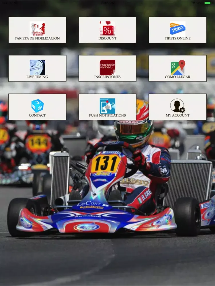 Zrzuty ekranu karting ocaña iPad 