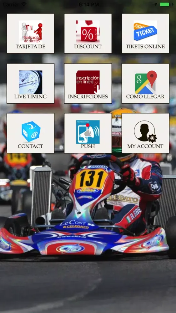 Zrzuty ekranu karting ocaña