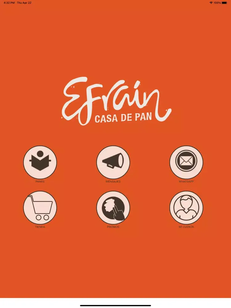 Tangkapan layar Efrain Casa de Pan iPad 