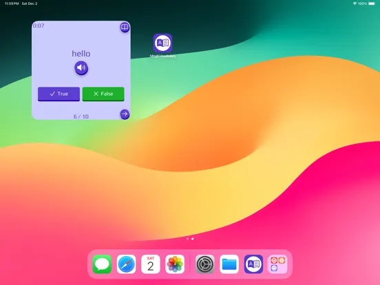 Capturas de pantalla de MingKi Vocabulary Games iPad 