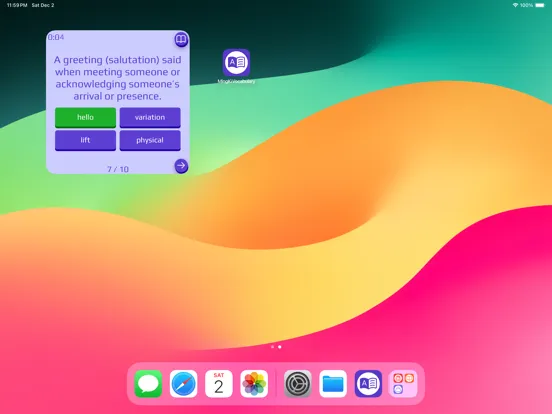 Capturas de pantalla de MingKi Vocabulary Games iPad 