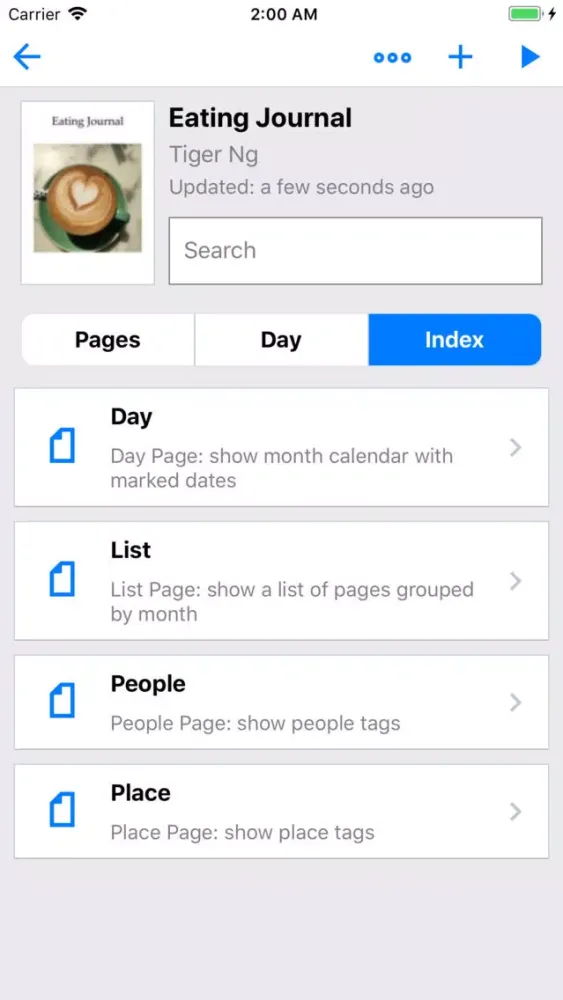 ภาพหน้าจอของ Ching - Journal Book Builder