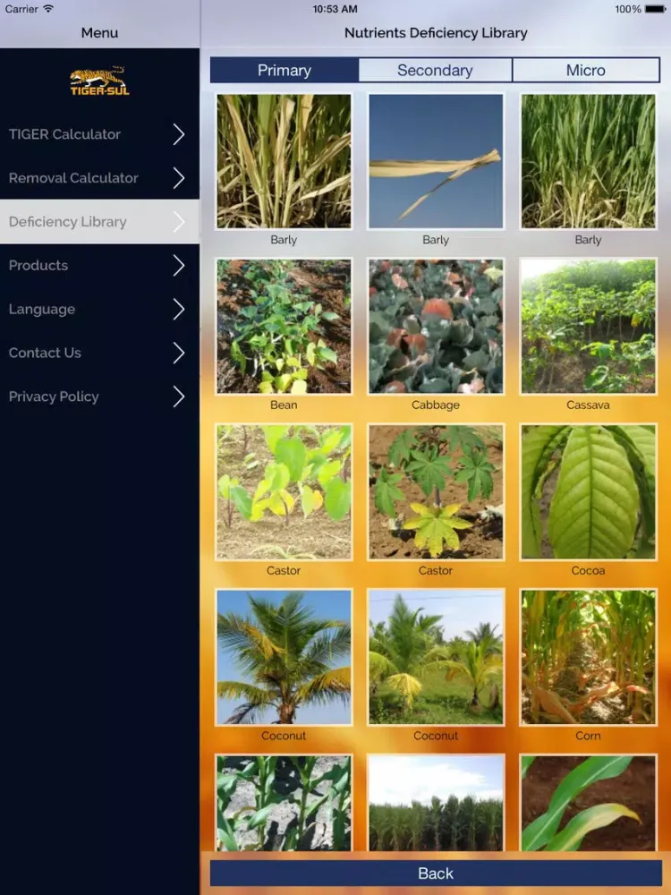 Capturas de pantalla de TigerSul Crop Nutrient Calculator iPad 