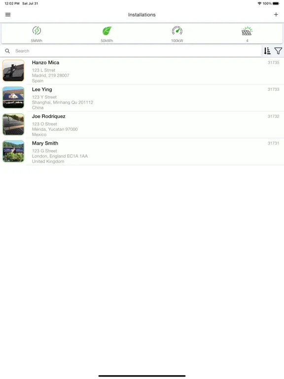 Tigo Energy Intelligence iPad  Screenshots