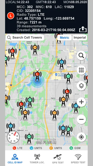 Cell Phone Towers World Map 스크린샷