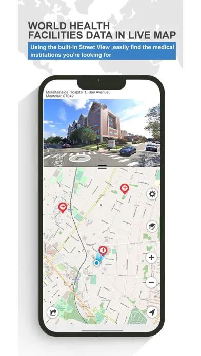 Tangkapan skrin Health Facilities Data Map