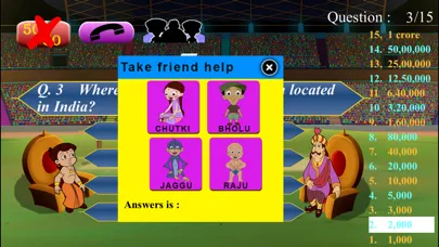 Ảnh chụp màn hình của Cricket Quiz with Bheem