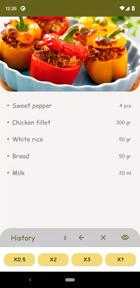 Screenshot di Recipe calculator - CookBook