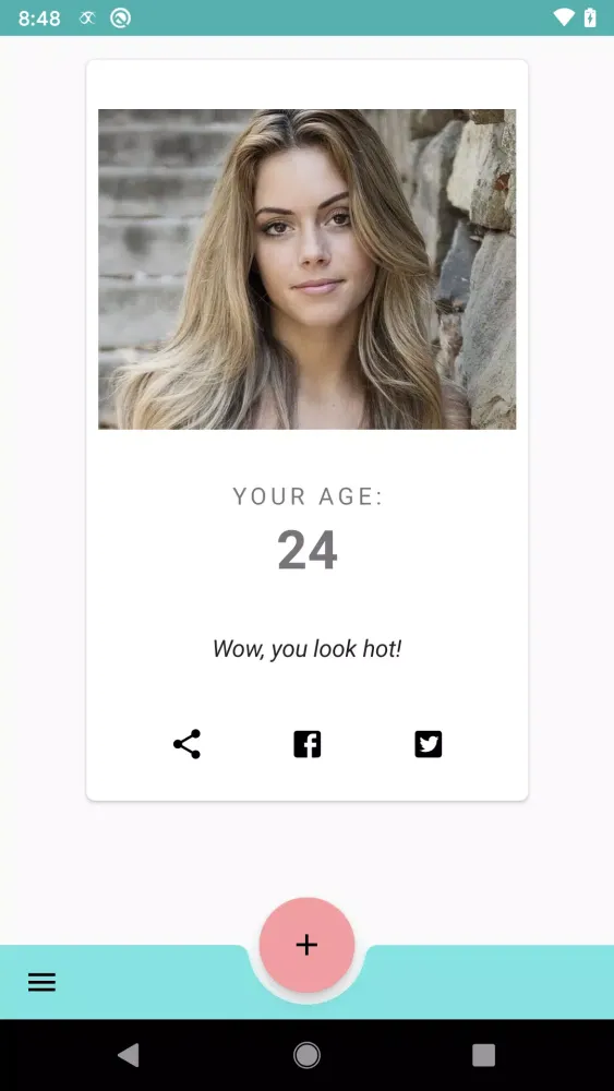 Ảnh chụp màn hình của Age calculator by face scanner