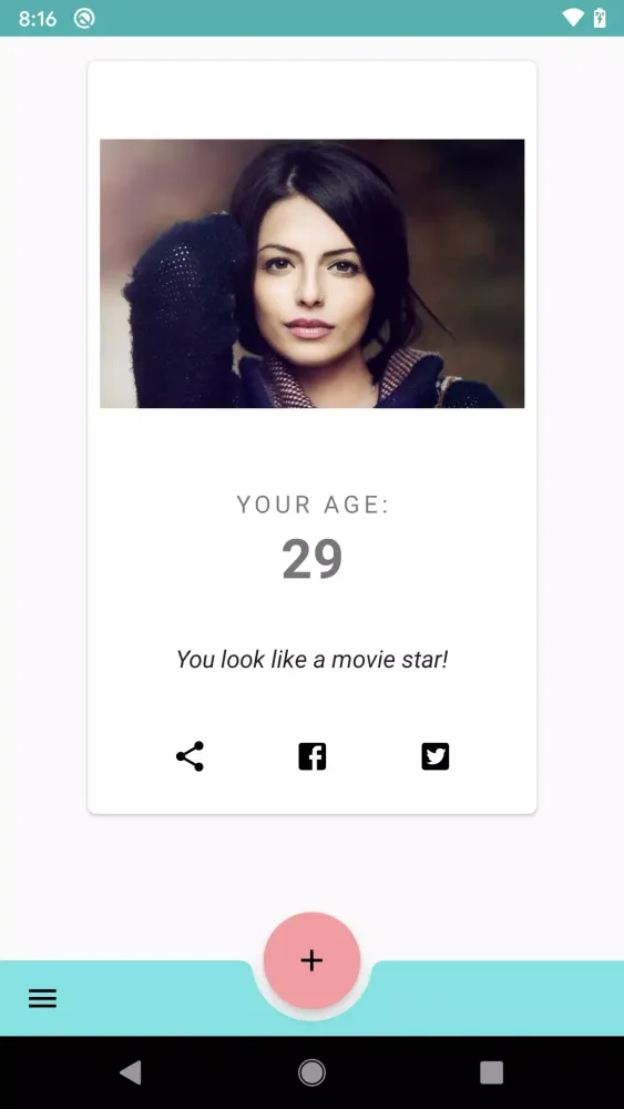 Ảnh chụp màn hình của Age calculator by face scanner