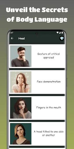 Capturas de tela do Trick me - Body language book