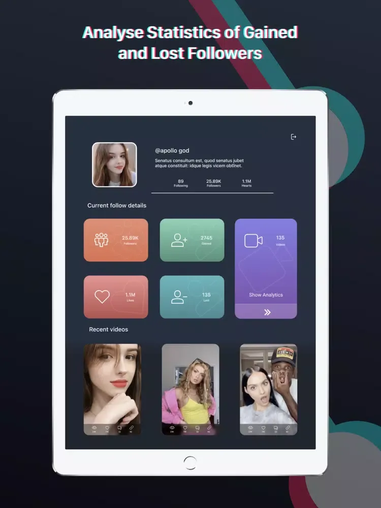 Zrzuty ekranu Followers - for Tik Tok iPad 