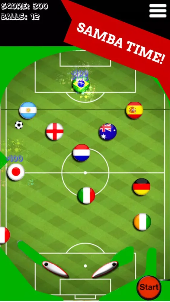 Captures d'écran de Football Pinball 2014 Edition Brazil