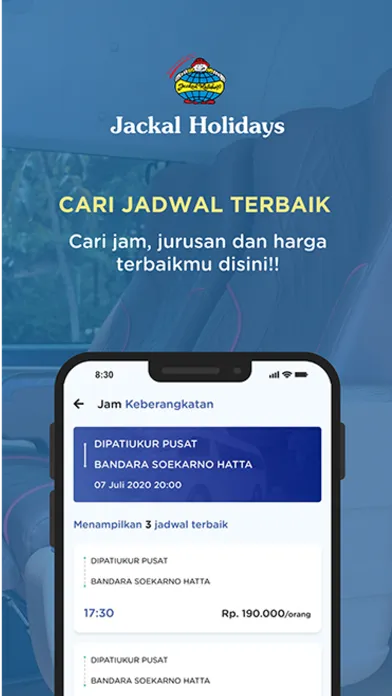 Tangkapan layar Jackal Holidays Shuttle